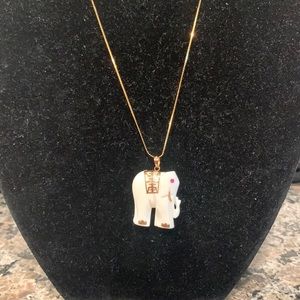 Vtg. ELEPHANT with RUBY EYE-14KT